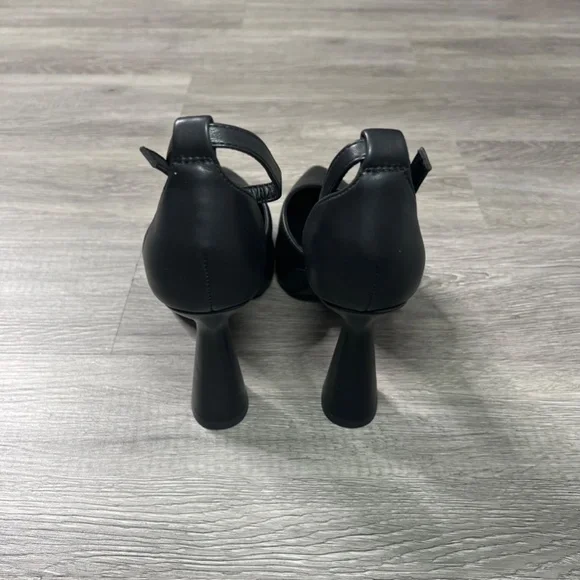 Jenn Ardor Pointed Toe Platform Block High Heels with Ankle Strap, Black - 6.5 - Picture 7 of 13